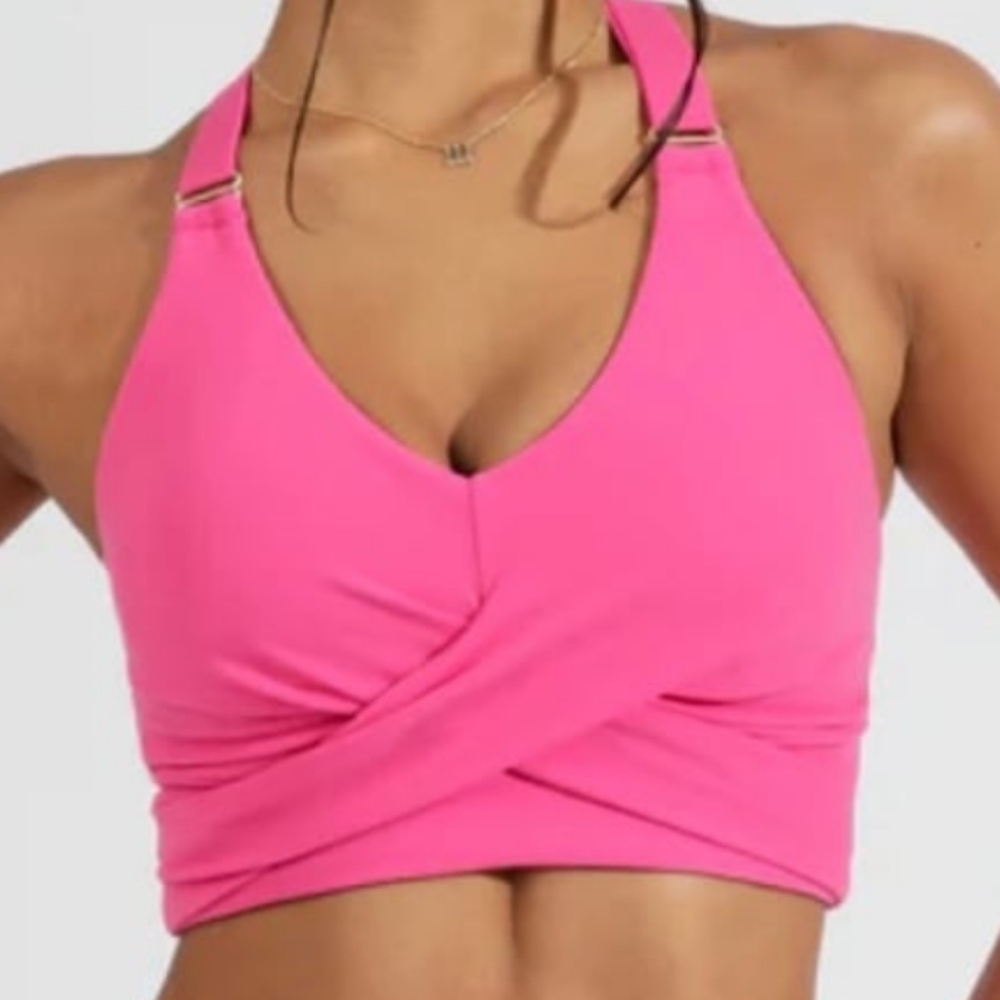 BuffBunny Hot Pink Crisscross Sports Bra